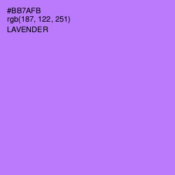 #BB7AFB - Lavender Color Image