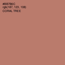 #BB7B6C - Coral Tree Color Image
