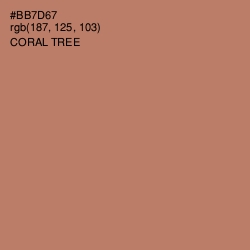 #BB7D67 - Coral Tree Color Image