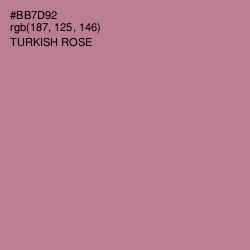 #BB7D92 - Turkish Rose Color Image