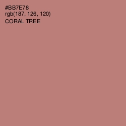 #BB7E78 - Coral Tree Color Image