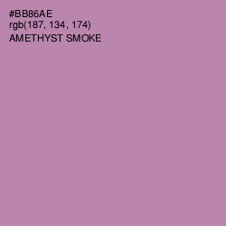 #BB86AE - Amethyst Smoke Color Image