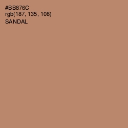 #BB876C - Sandal Color Image
