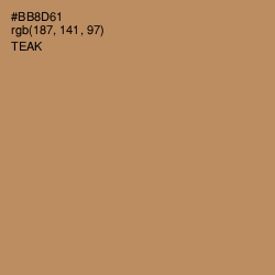 #BB8D61 - Teak Color Image