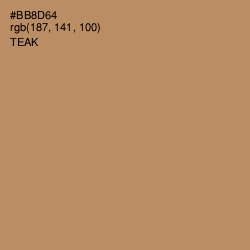 #BB8D64 - Teak Color Image