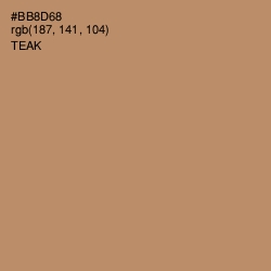 #BB8D68 - Teak Color Image