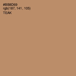 #BB8D69 - Teak Color Image