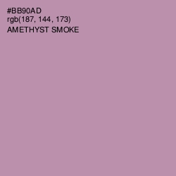 #BB90AD - Amethyst Smoke Color Image