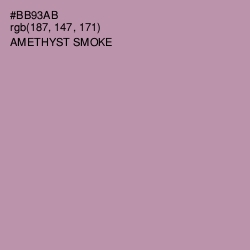 #BB93AB - Amethyst Smoke Color Image