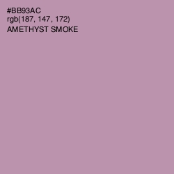 #BB93AC - Amethyst Smoke Color Image