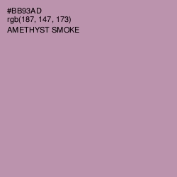 #BB93AD - Amethyst Smoke Color Image