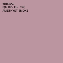 #BB95A0 - Amethyst Smoke Color Image