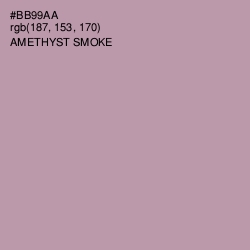 #BB99AA - Amethyst Smoke Color Image