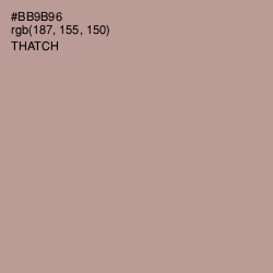 #BB9B96 - Thatch Color Image