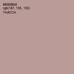 #BB9B98 - Thatch Color Image