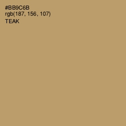 #BB9C6B - Teak Color Image