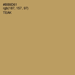 #BB9D61 - Teak Color Image