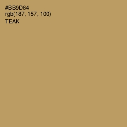 #BB9D64 - Teak Color Image