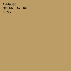 #BB9D65 - Teak Color Image