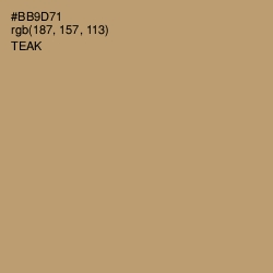 #BB9D71 - Teak Color Image