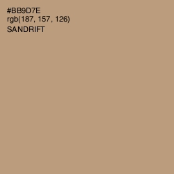 #BB9D7E - Sandrift Color Image