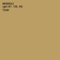 #BB9E63 - Teak Color Image