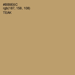 #BB9E6C - Teak Color Image