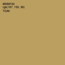 #BB9F60 - Teak Color Image