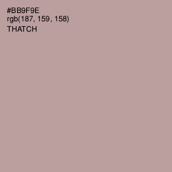 #BB9F9E - Thatch Color Image