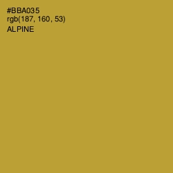 #BBA035 - Alpine Color Image