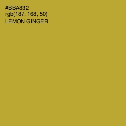 #BBA832 - Lemon Ginger Color Image