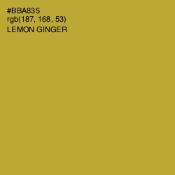 #BBA835 - Lemon Ginger Color Image