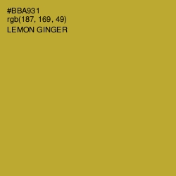 #BBA931 - Lemon Ginger Color Image
