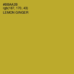 #BBAA2B - Lemon Ginger Color Image