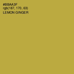 #BBAA3F - Lemon Ginger Color Image