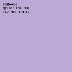 #BBAAD6 - Lavender Gray Color Image