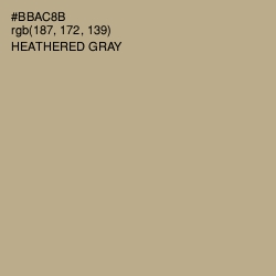 #BBAC8B - Heathered Gray Color Image