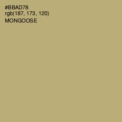 #BBAD78 - Mongoose Color Image
