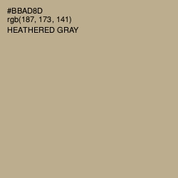 #BBAD8D - Heathered Gray Color Image