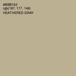 #BBB192 - Heathered Gray Color Image