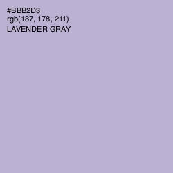 #BBB2D3 - Lavender Gray Color Image