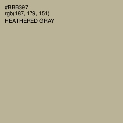 #BBB397 - Heathered Gray Color Image