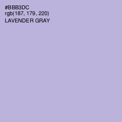 #BBB3DC - Lavender Gray Color Image