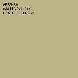 #BBB489 - Heathered Gray Color Image