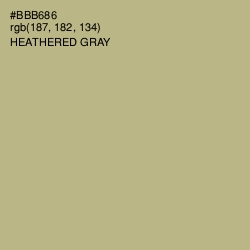#BBB686 - Heathered Gray Color Image