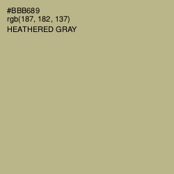 #BBB689 - Heathered Gray Color Image