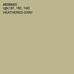 #BBB68E - Heathered Gray Color Image
