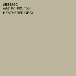 #BBB69C - Heathered Gray Color Image