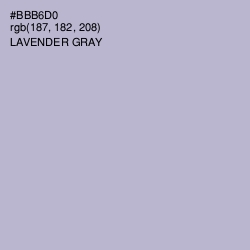 #BBB6D0 - Lavender Gray Color Image