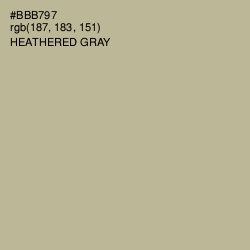 #BBB797 - Heathered Gray Color Image